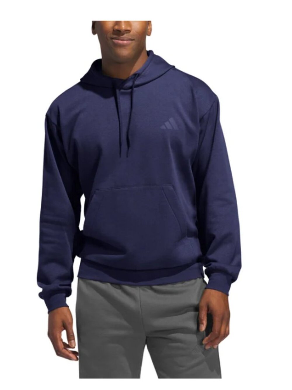 adidas Men's Fleece Hoodie Regular Fit Blue Size XL